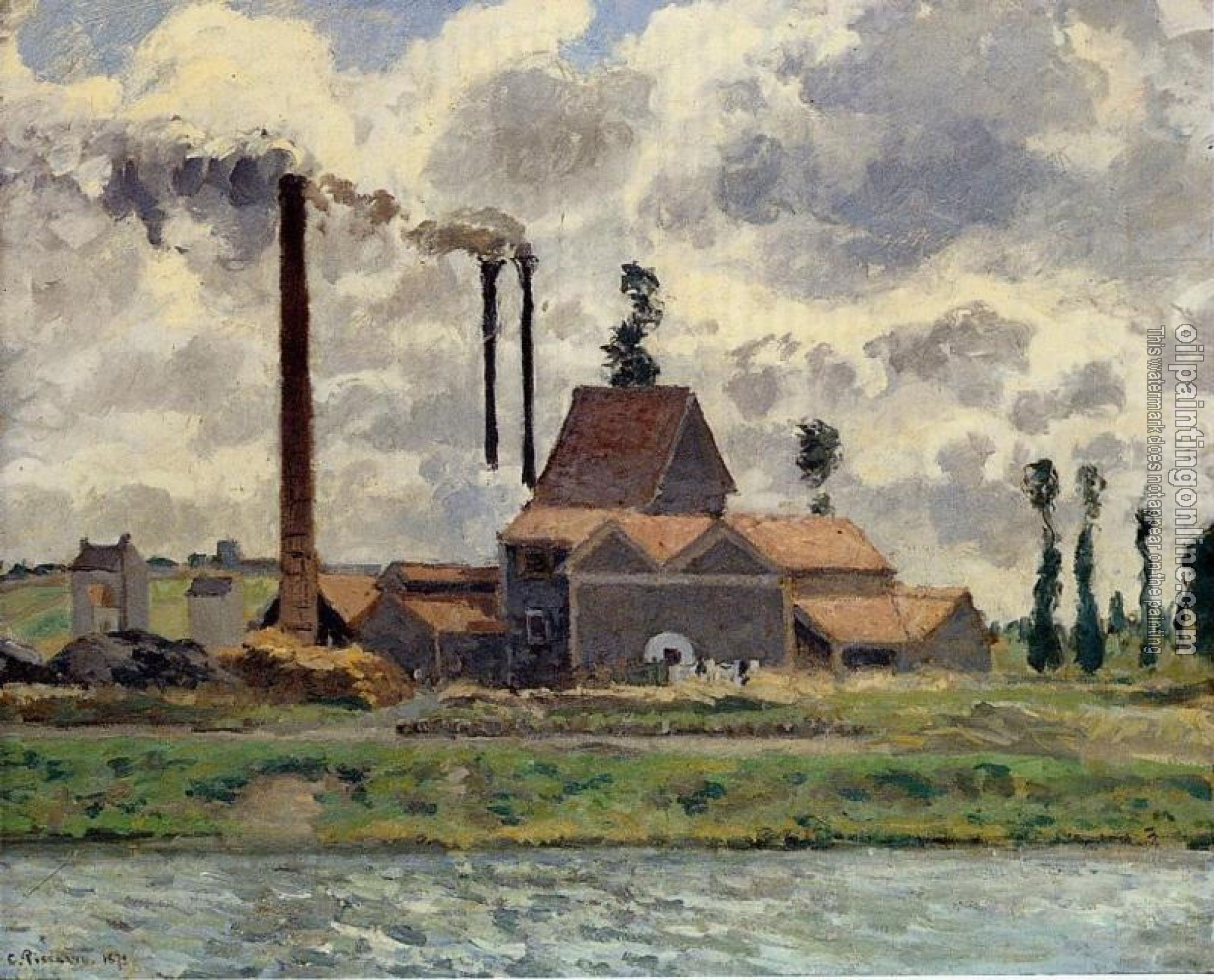 Pissarro, Camille - Factory at Pontoise